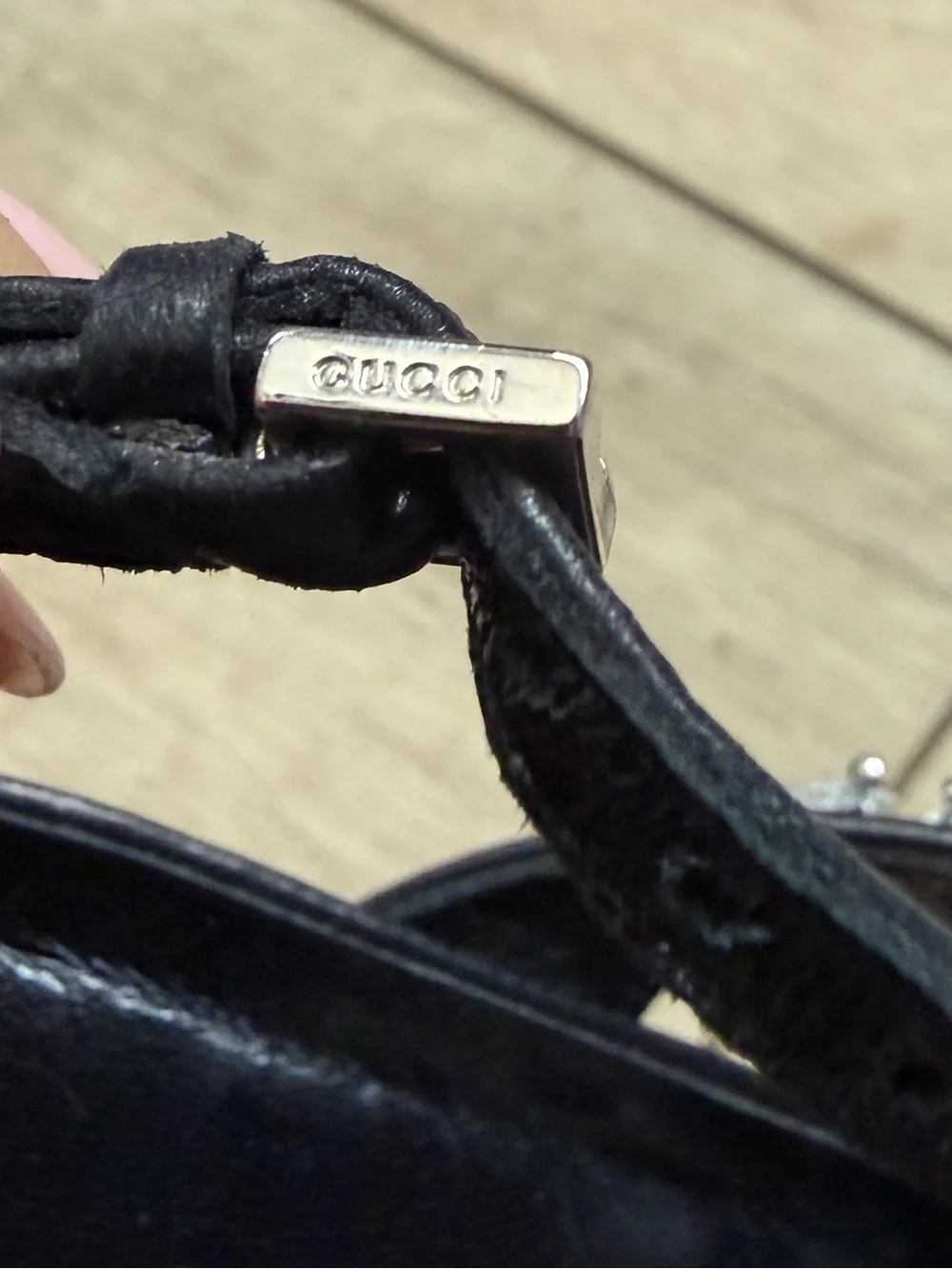 Gucci Napa Crystal Triple-Band Sandal Heels Size 39